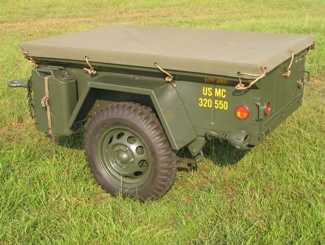 M416B1 USMC Mighty Mite Trailer - Left Rear