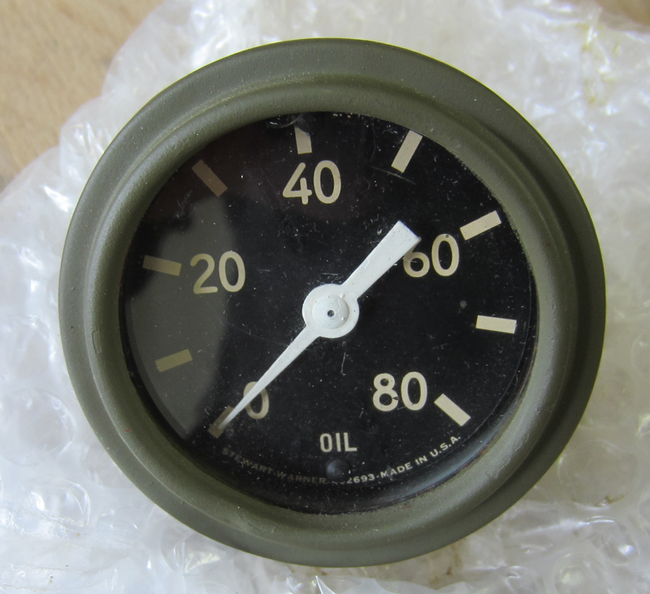 Stewart Warner oil gauge - great face