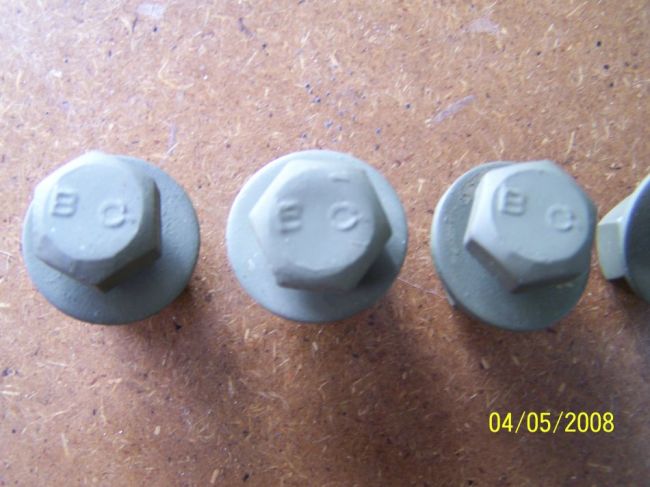 Bolts That I made BC markings for