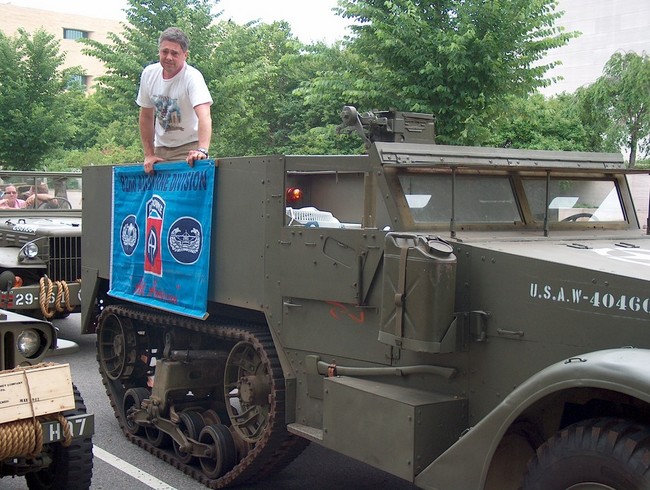 Billy Bolton with Half-track