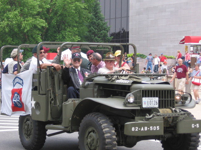 Bob Amos in the parade