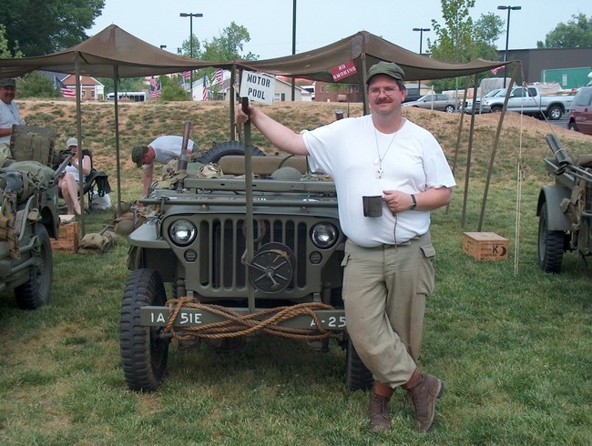 Greg Vayda and WWII jeep