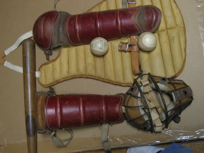 Army issue Catcher's gear