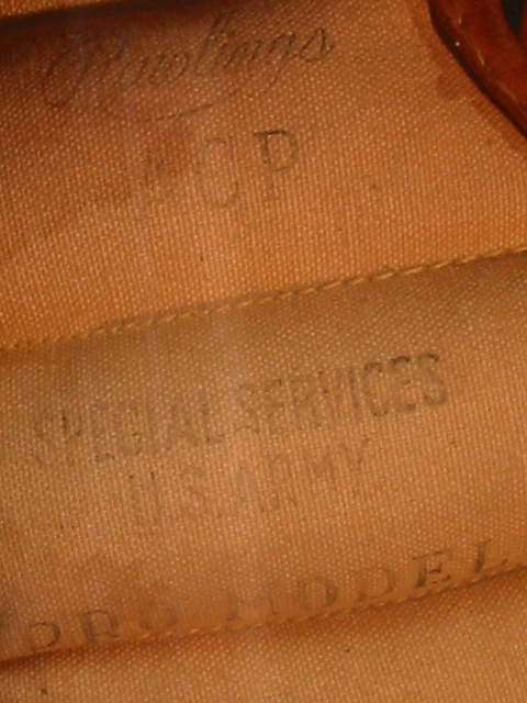 US Army issue chest protector - markings closeup