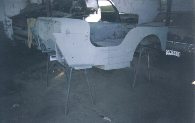 1943 gpw ford jeep tub sandblasted left