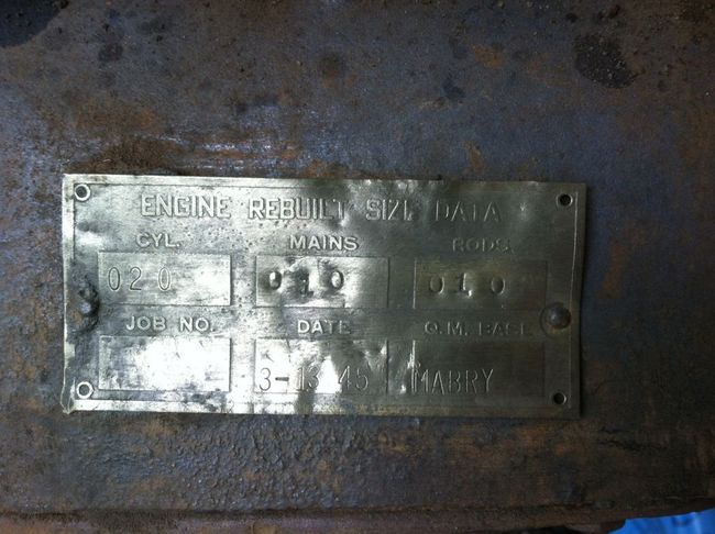 1943 GPW Engine Markings