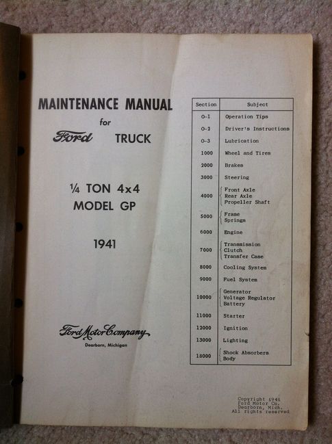 GP maint manual