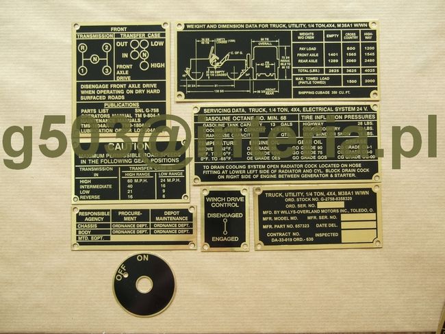 M38A1_w-wn_-_Repro_data_plates_set