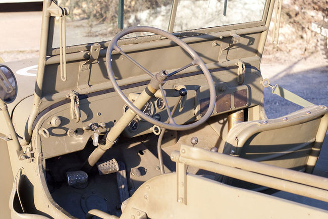 Willys MB driver's compartment view