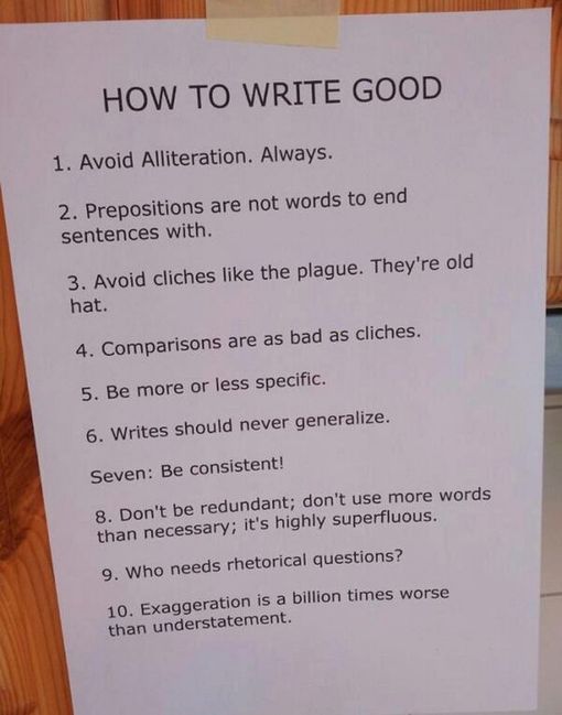 How to write good