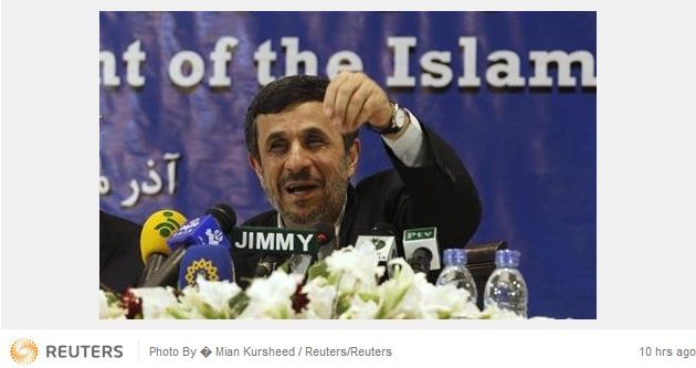 Iran's President Mahmoud Ahmadinejad