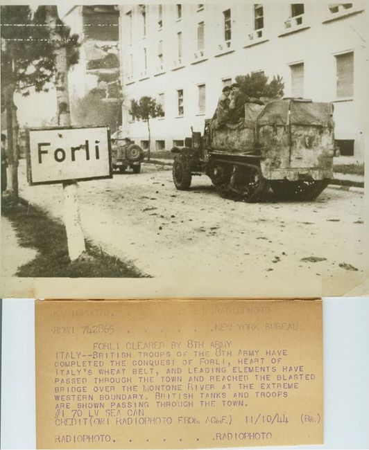 FORLI CLEARED BY 8TH ARMY