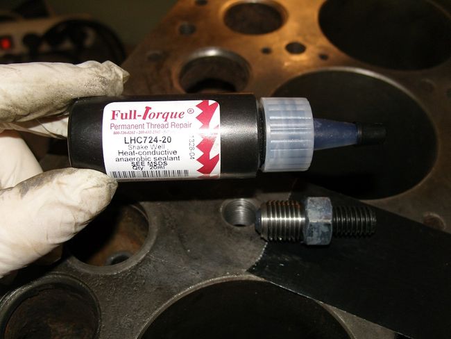 Engine crack / head bolt thread repairs