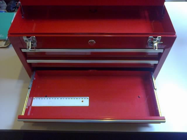 Portable 3 drawer tool box