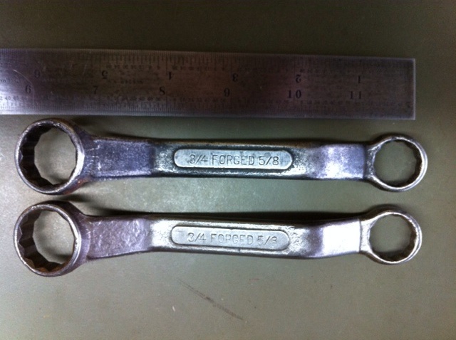 Pair of short DBE Barcalo wrenches