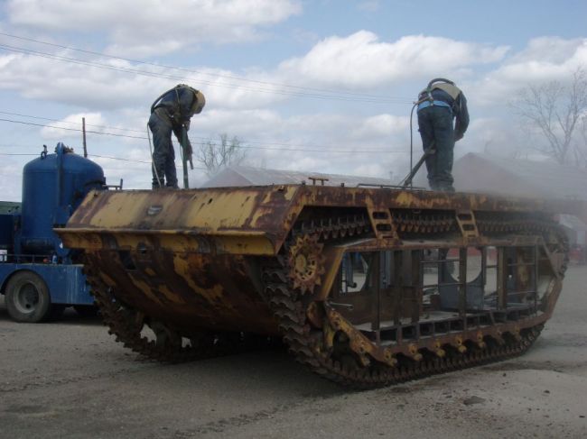 Blasting LVT-3 Interior