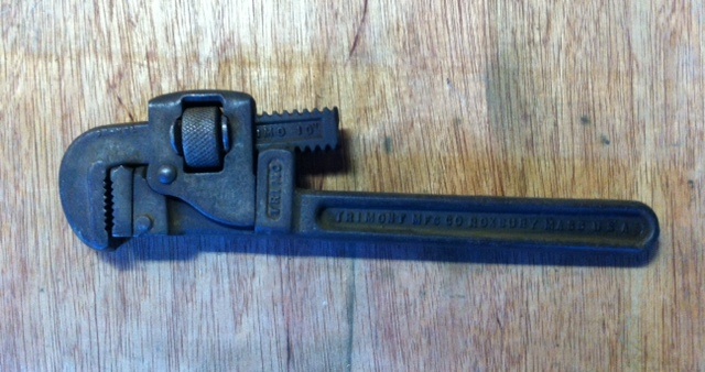 Trimo 10&quot; pipe wrench after yellow paint removal