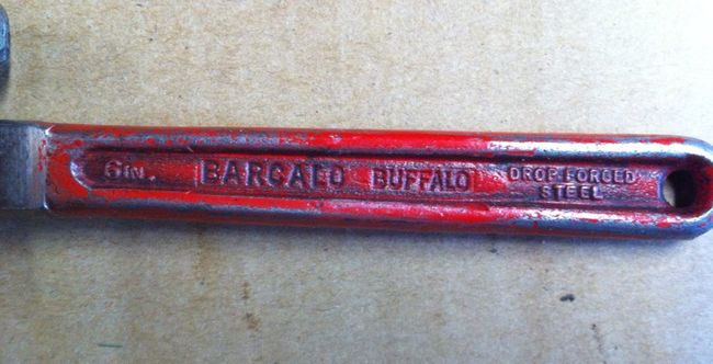 Barcalo marking on the rare 6&quot; pipe wrench