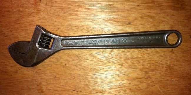 1943 Danielson 12&quot; adjustable open end wrench