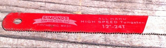 Spec matching hacksaw blade marking