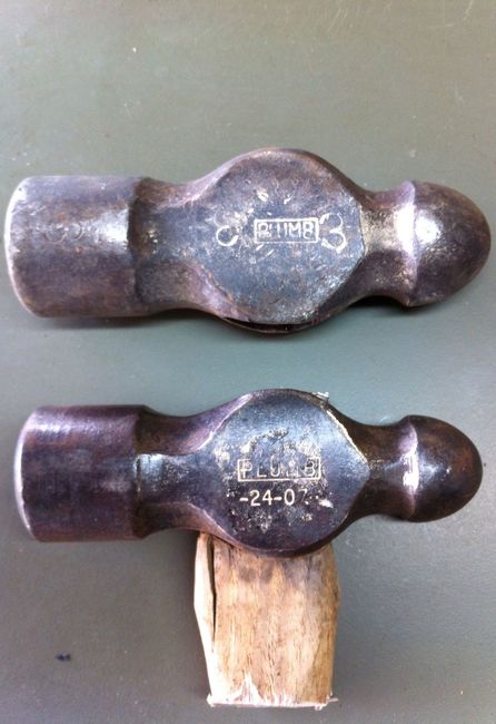 Plumb hammer heads from eBay