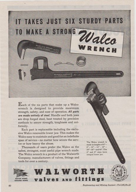 Walworth ad from 1944