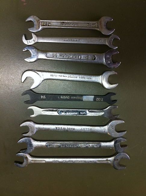 Small open end wrench collection