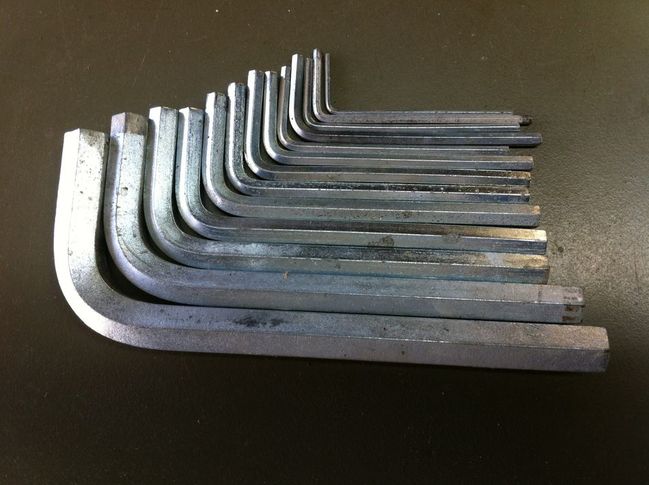 Plated unmarked hex keys