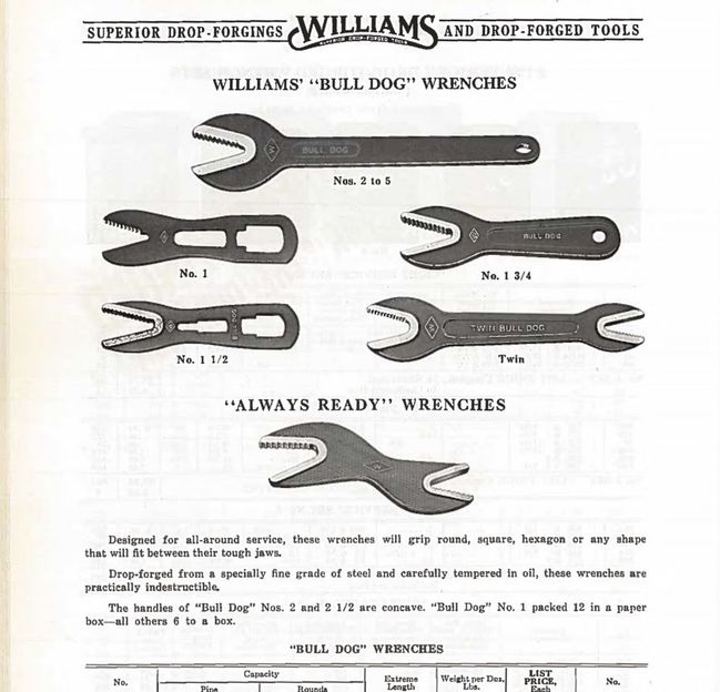 Williams catalog page