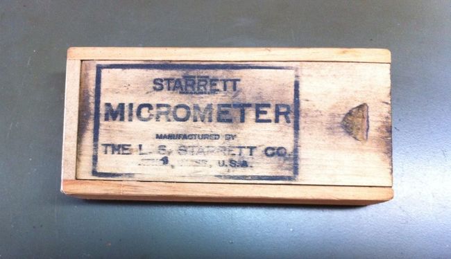 Starrett micrometer box