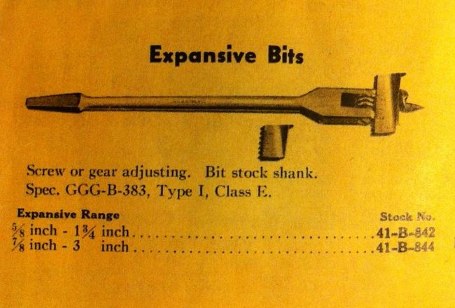 Class 41 catalog expansive bits