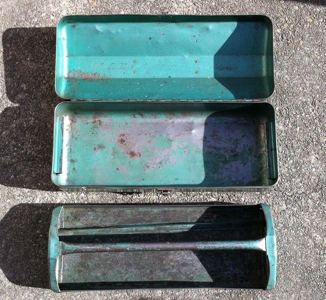 Mystery toolbox with tray