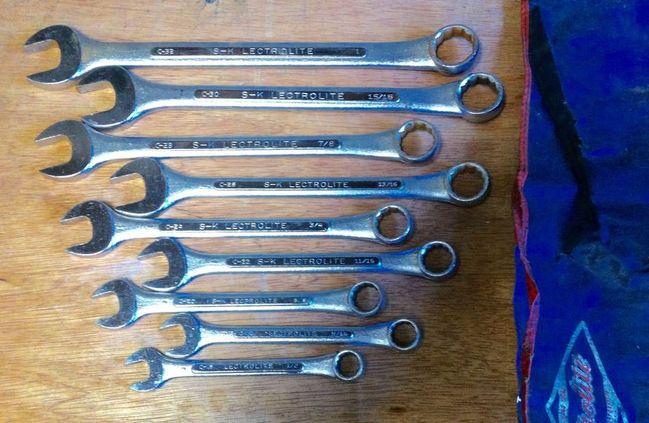 S-K Lectrolite combination wrench set