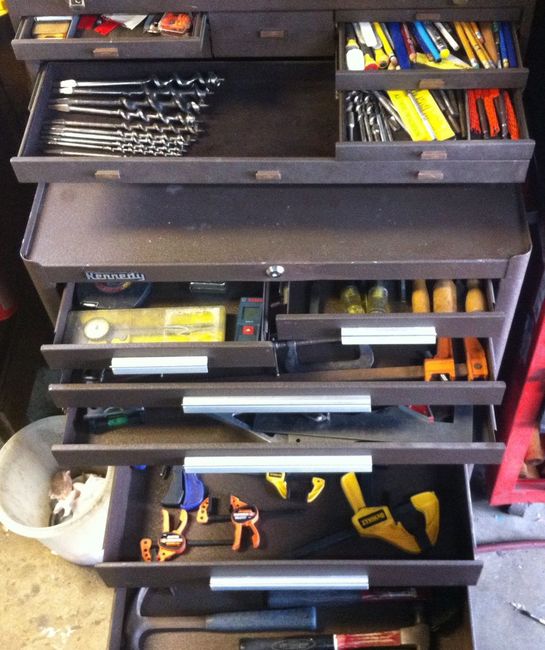 Kennedy top and bottom chests showing tools