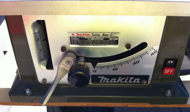 Makita table saw front panel