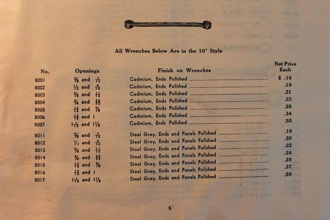 1941 Barcalo price list