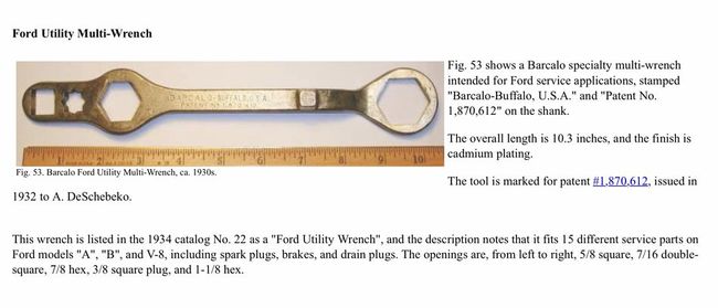 AA Ford tool listing