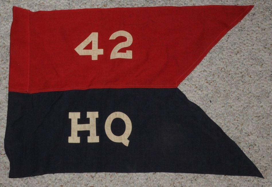 42nd Infantry Division, HQ Guidon, with documentation - BASE/BIVOUAC ...