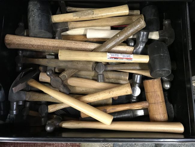 Cabin toolbox hammers