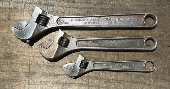 Diamond wartime adjustable wrenches