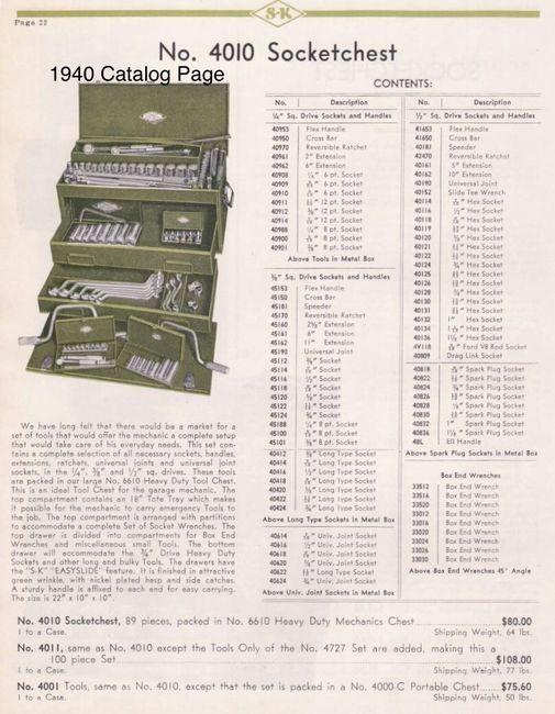 1940 S-K Catalog page