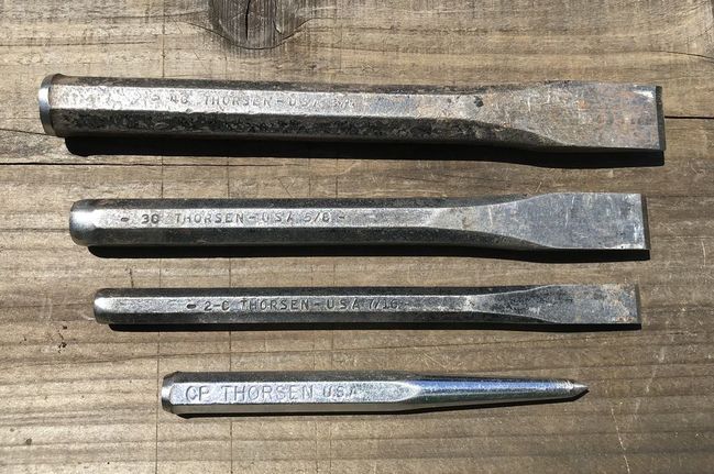 Thorsen chisels cleaned up and sharpened