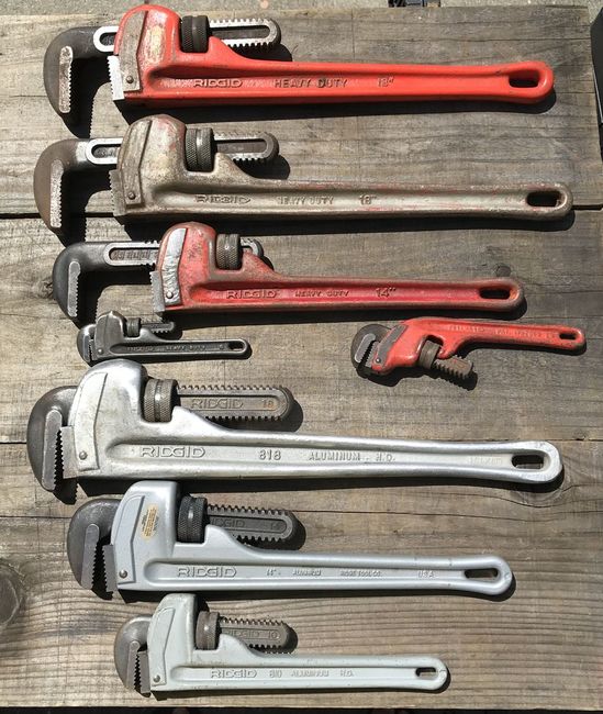 Ridgid pipe wrenches