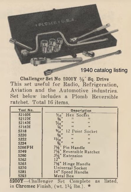 1940 Plomb Challenger catalog page