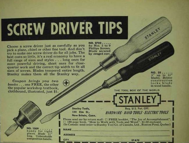 Pre 1950 Stanley ad