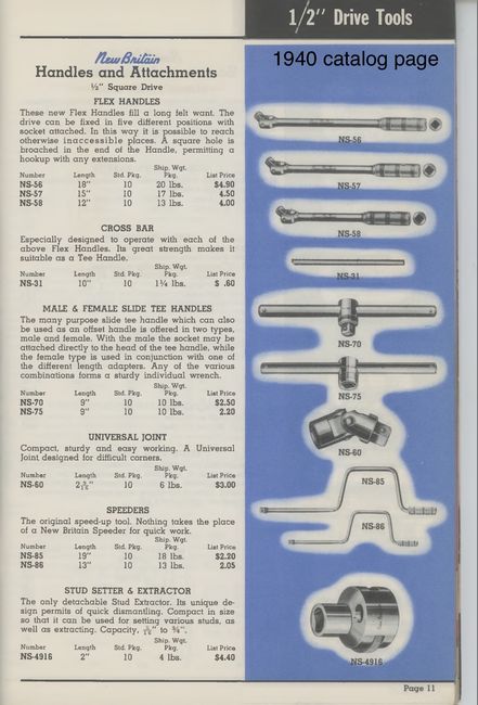 1940 New Britain catalog page