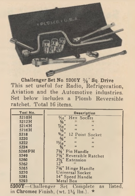 1940 Plomb catalog page