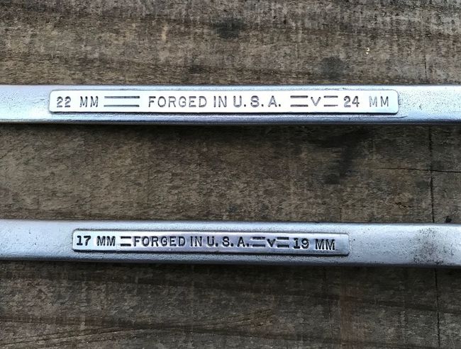 Craftsman metric DBE wrench markings