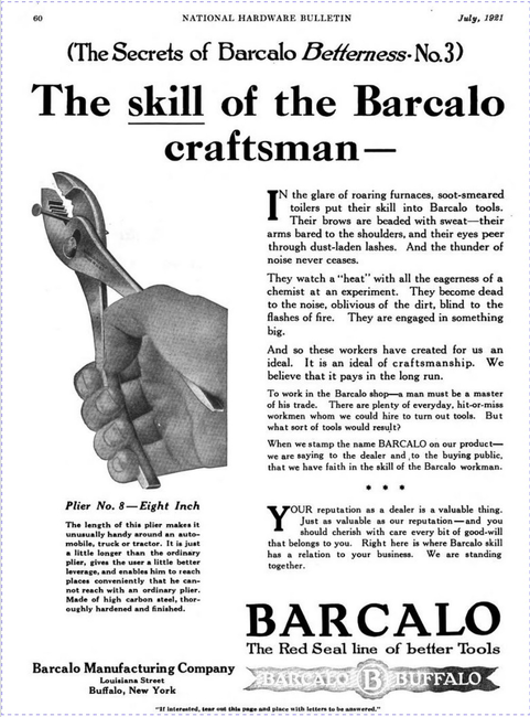 Barcalo promo from 1921