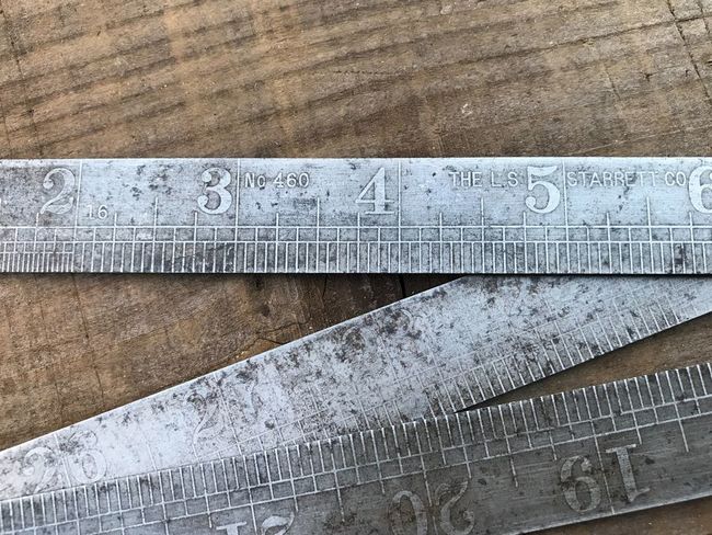 Starrett No460 folding yardstick markings